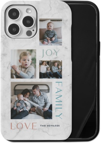 Marble Joy Family Love iPhone Case, Silicone Liner Case, Matte, iPhone 13 Pro Max, White