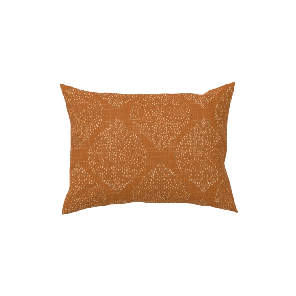 Minimalist Ogee - Burnt Orange Pillow, Woven, White, 12x16, Double Sided, Orange