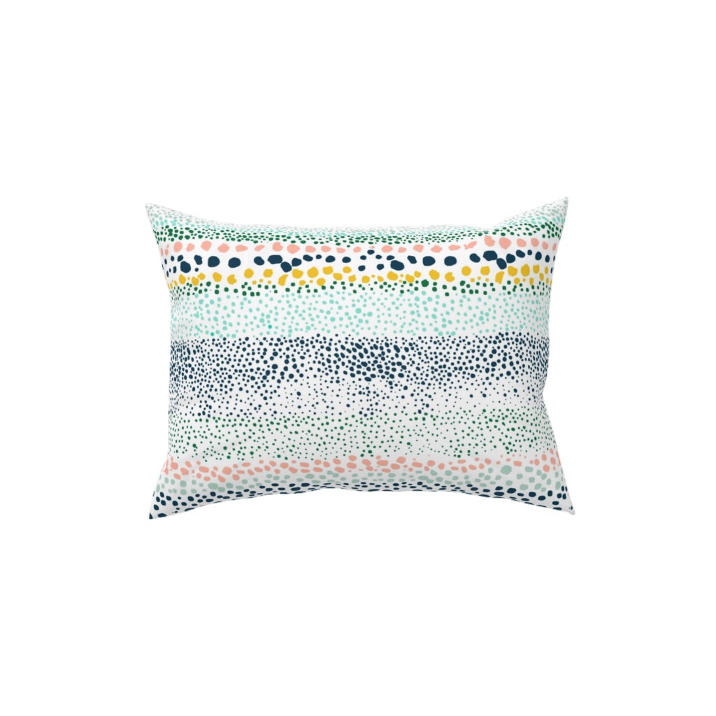Little Textured Dots - Multi Pillow, Woven, White, 12x16, Double Sided, Multicolor