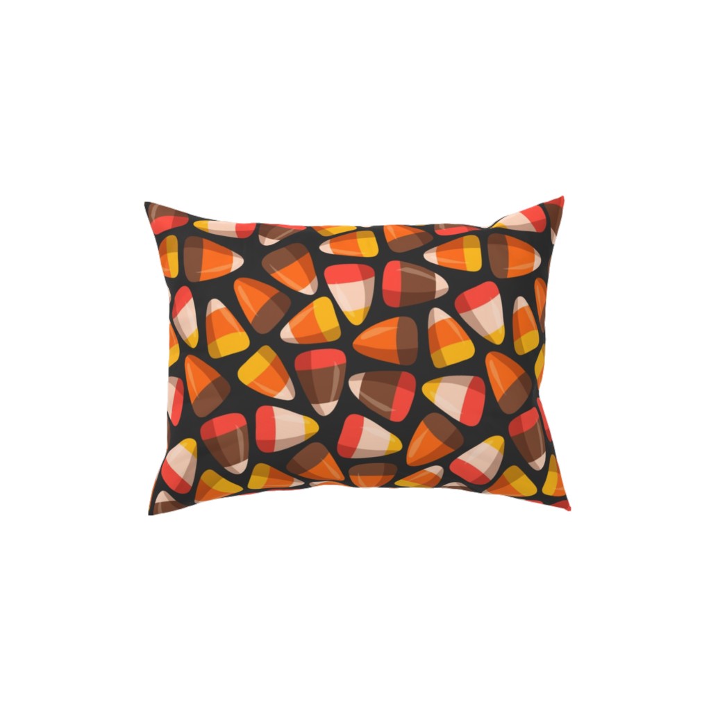 Candy Corn - Midnight Pillow, Woven, White, 12x16, Double Sided, Orange