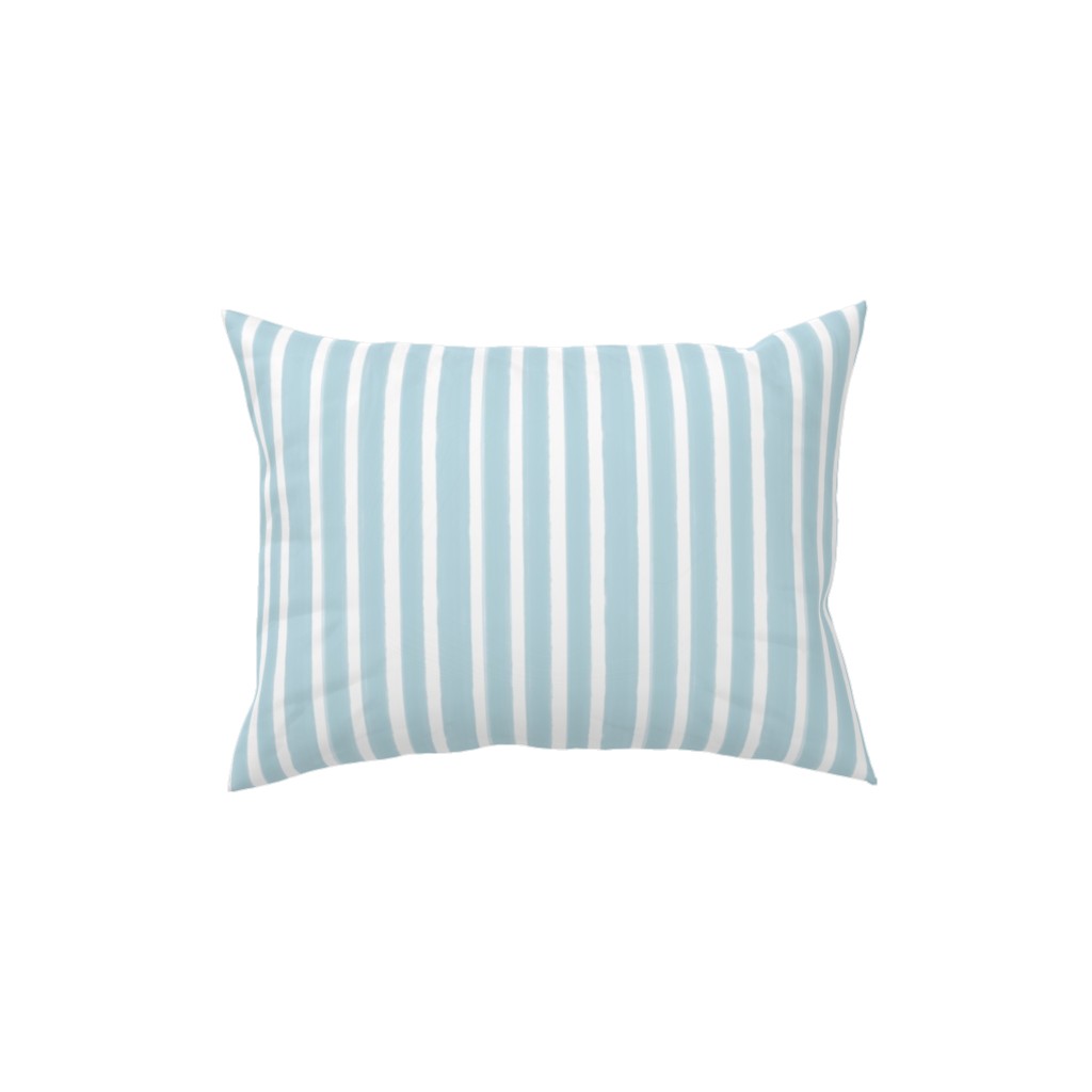 Galway - Pale Blue Pillow, Woven, White, 12x16, Double Sided, Blue, True Blue