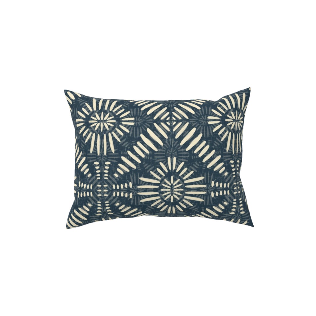 Wise - White on Blue Pillow, Woven, White, 12x16, Double Sided, Blue