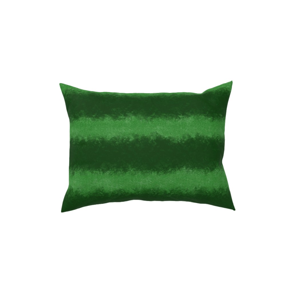 Watermelon Skin - Green Pillow, Woven, White, 12x16, Double Sided, Green