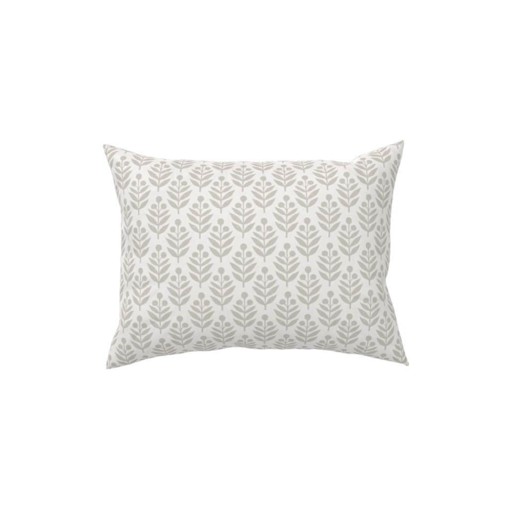 Lotti Quiet Pillow, Woven, White, 12x16, Double Sided, Beige, Silver Lining