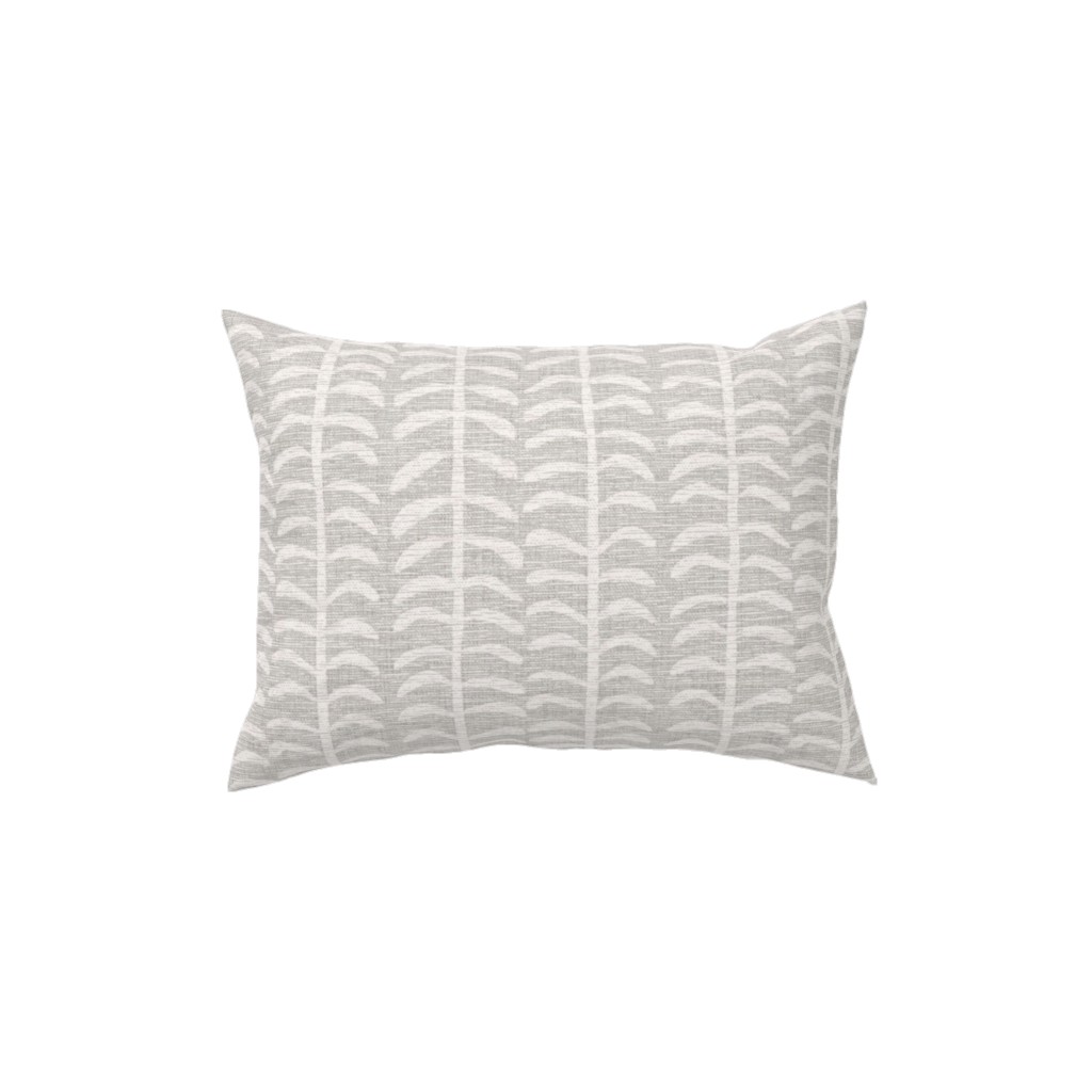 Grasscloth Vine - Neutral Pillow, Woven, White, 12x16, Double Sided, Gray, Gray