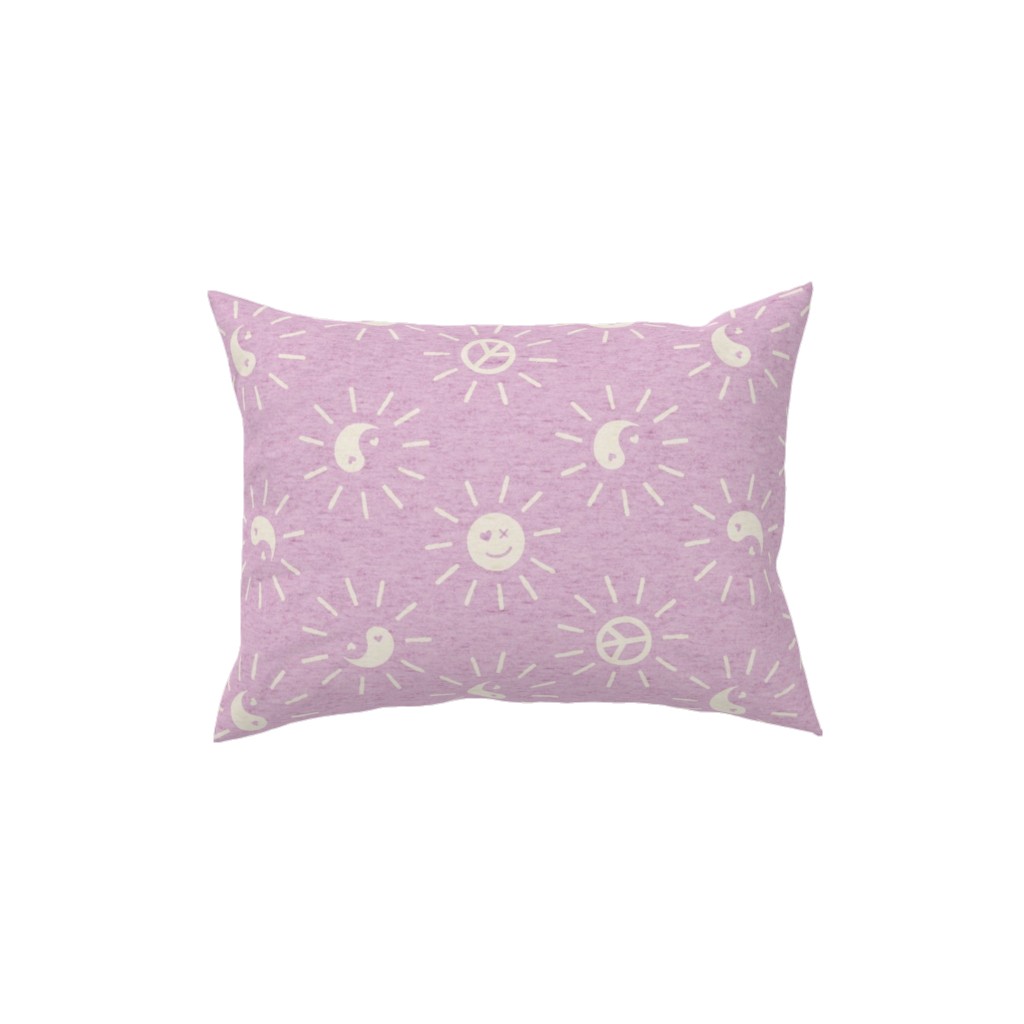 Cool Vibes Pillow, Woven, White, 12x16, Double Sided, Pink, Dusty Rose