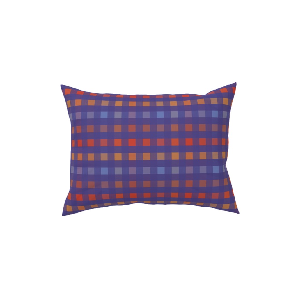 Picnic Plaid Pillow, Woven, White, 12x16, Double Sided, Multicolor