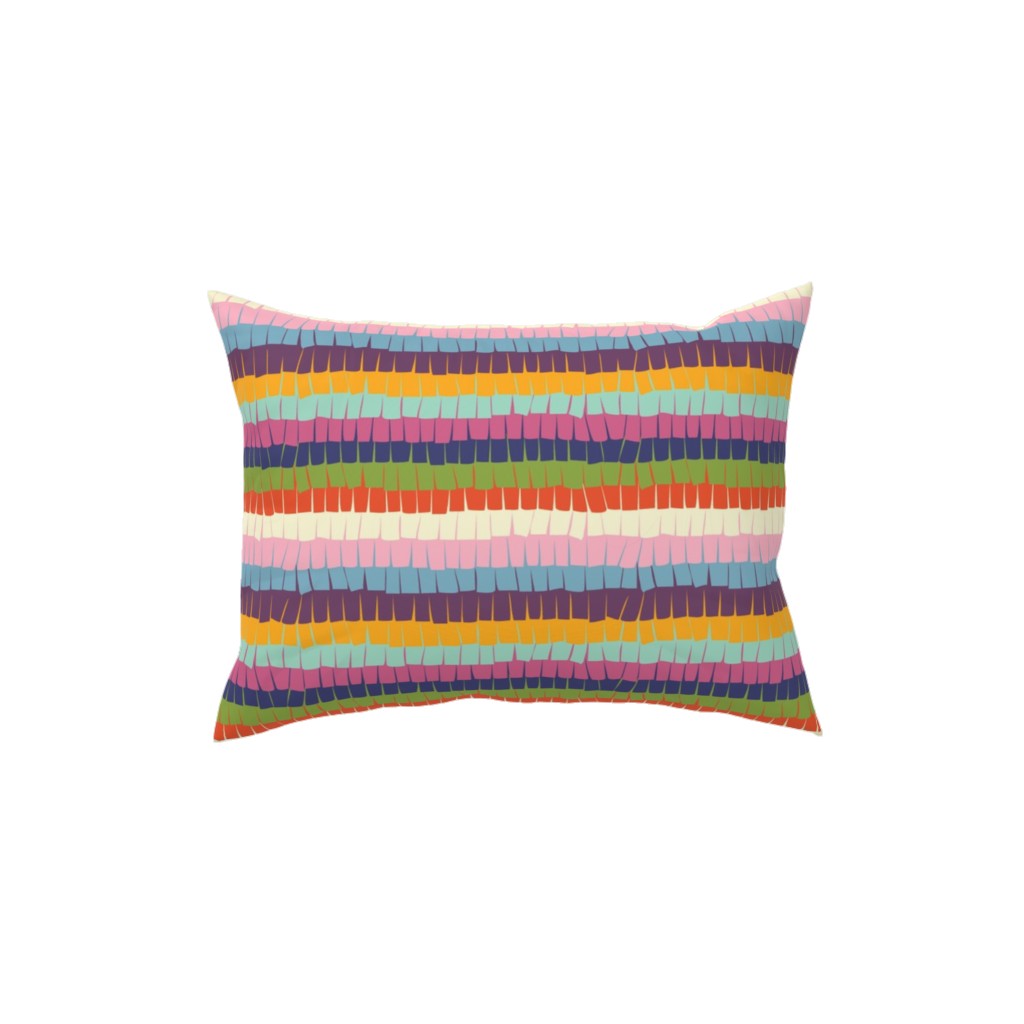 Piata Fiesta Party Pillow, Woven, White, 12x16, Double Sided, Multicolor