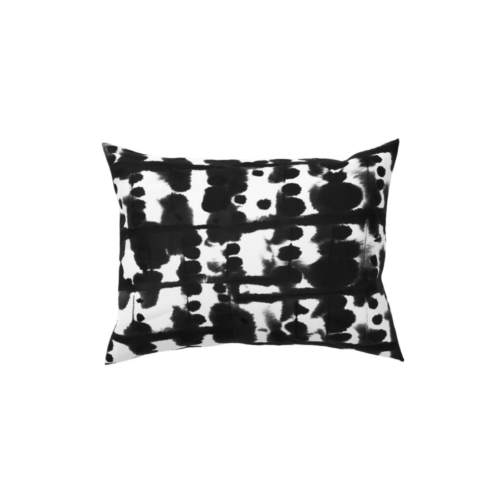 Parallel - Black Pillow, Woven, White, 12x16, Double Sided, Black, Black