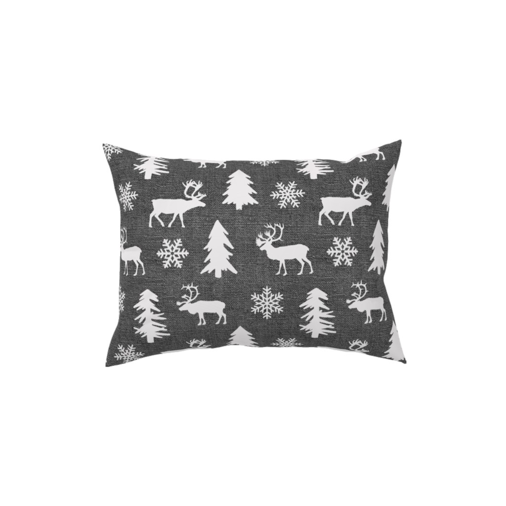 Winter Forest on Canvas Pillow, Woven, White, 12x16, Double Sided, Gray, Gray