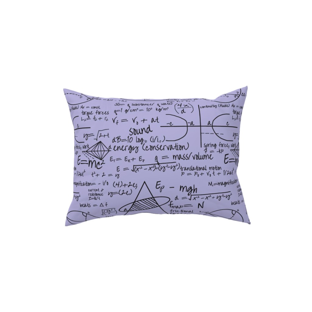 Common Equations Pillow, Woven, White, 12x16, Double Sided, Purple, Purple Haze