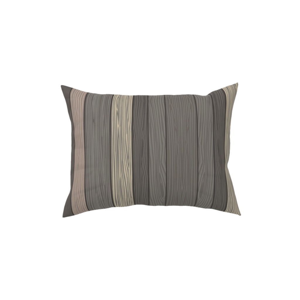 Old Wood Planks Driftwood - Brown Pillow, Woven, White, 12x16, Double Sided, Brown
