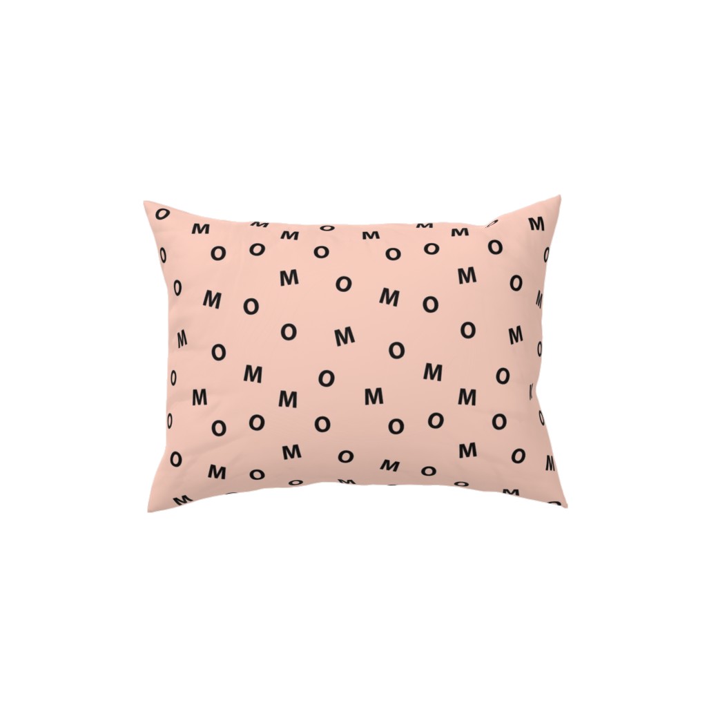 Sweet Mom Typography - Pale Nude Pillow, Woven, White, 12x16, Double Sided, Pink, Bright Pink