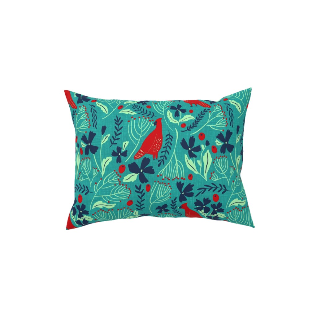 Winter Wonder - Green Pillow, Woven, White, 12x16, Double Sided, Green, Classic Green