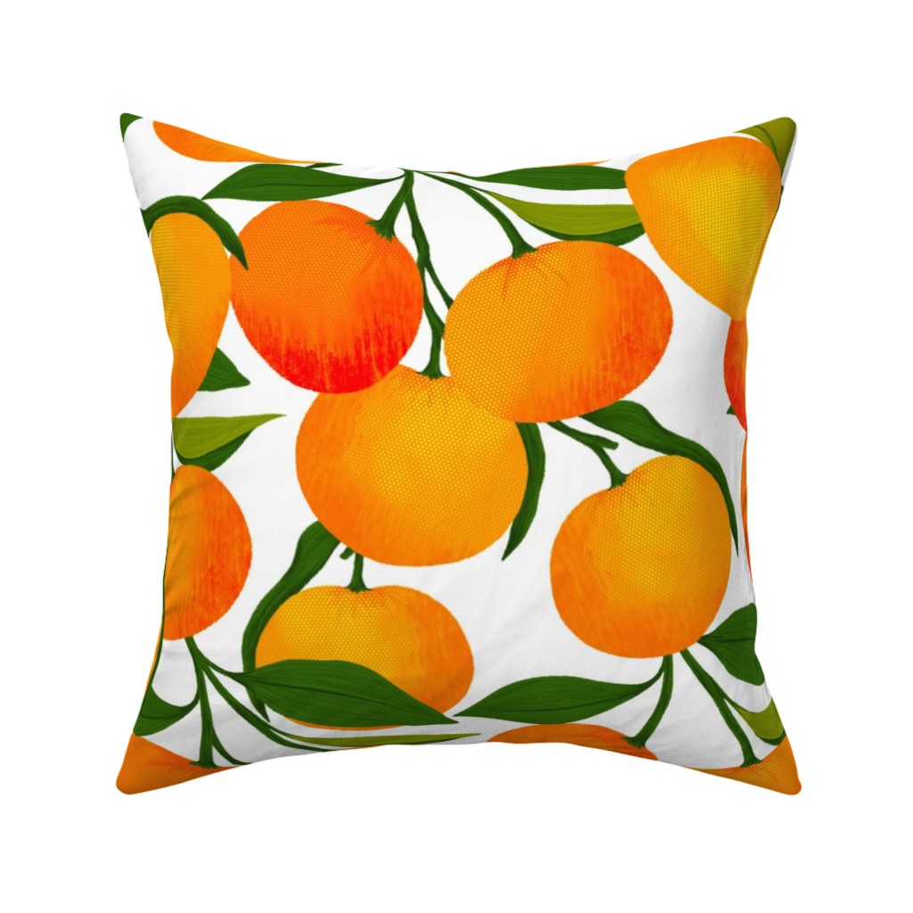 White And Orange Pillow