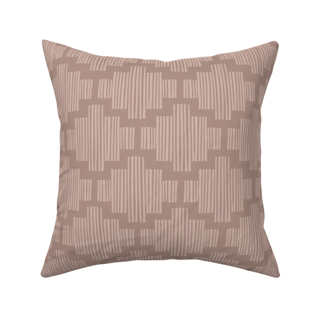 Step Into It - Dusty Rose Pillow, Woven, White, 16x16, Double Sided, Pink