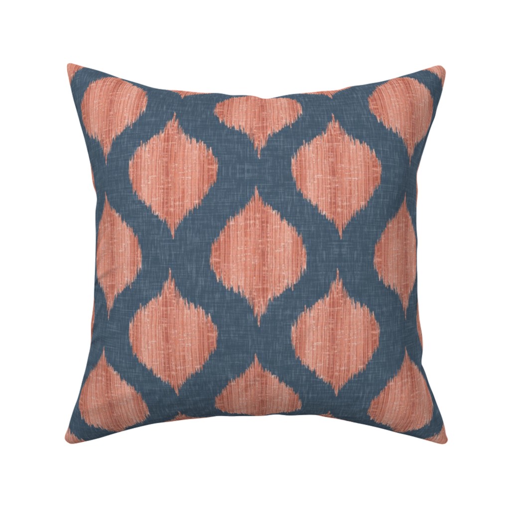 Coral And Blue Pillows