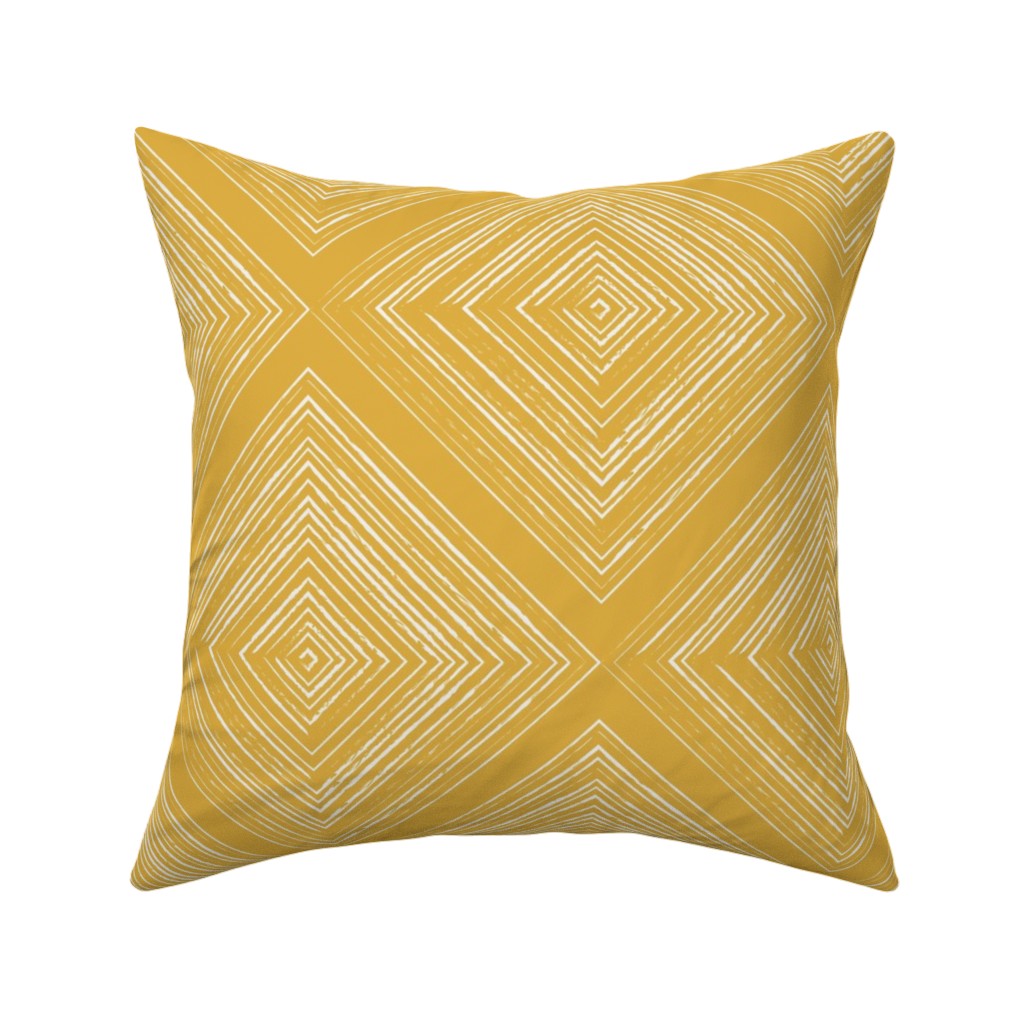 Modern Farmhouse - Mustard Pillow, Woven, White, 16x16, Double Sided, Yellow