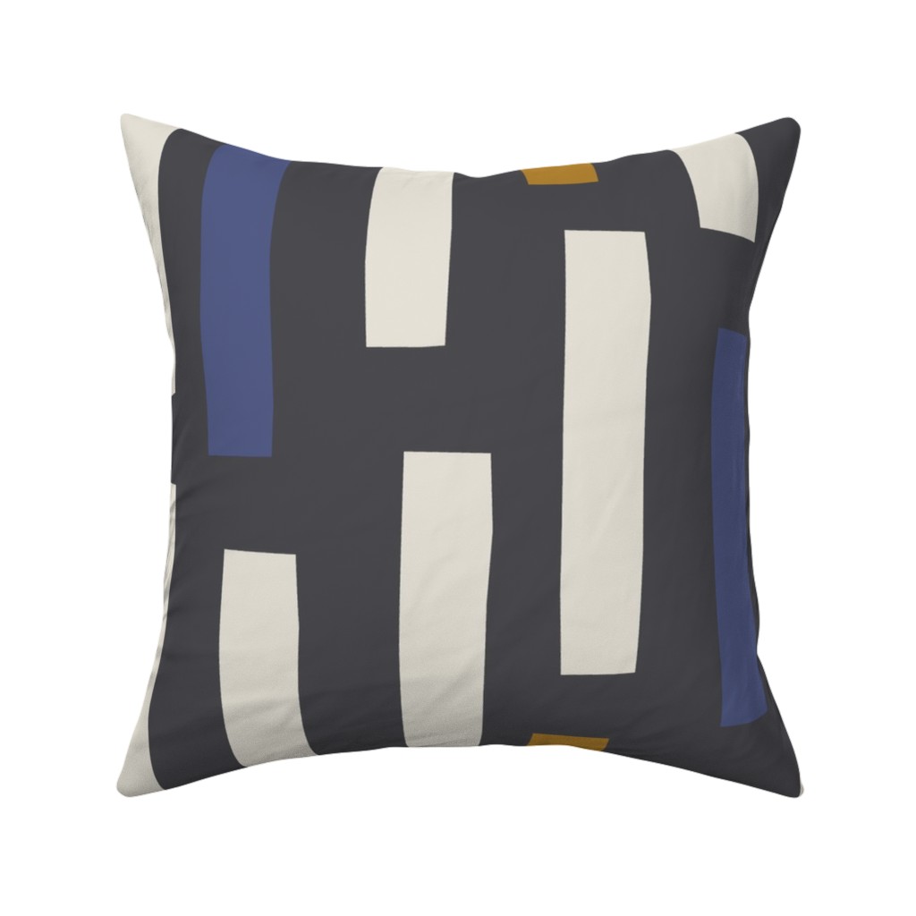 Blocks - Multi Pillow, Woven, White, 16x16, Double Sided, Multicolor