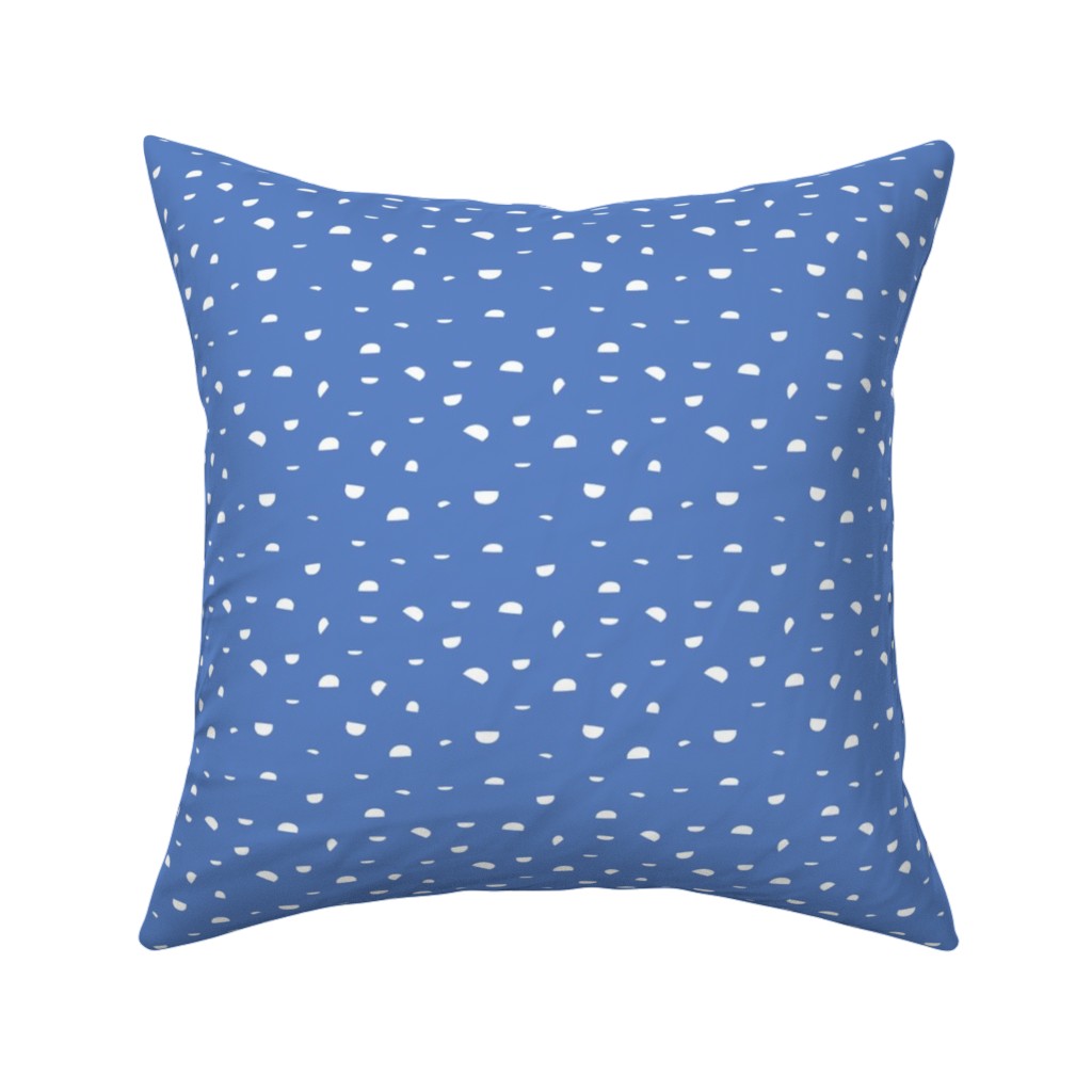 Shells - Blue Pillow, Woven, White, 16x16, Double Sided, Blue