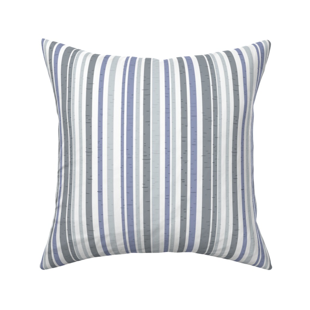 Wooded Aspens - Gray Pillow, Woven, White, 16x16, Double Sided, Gray, Gray