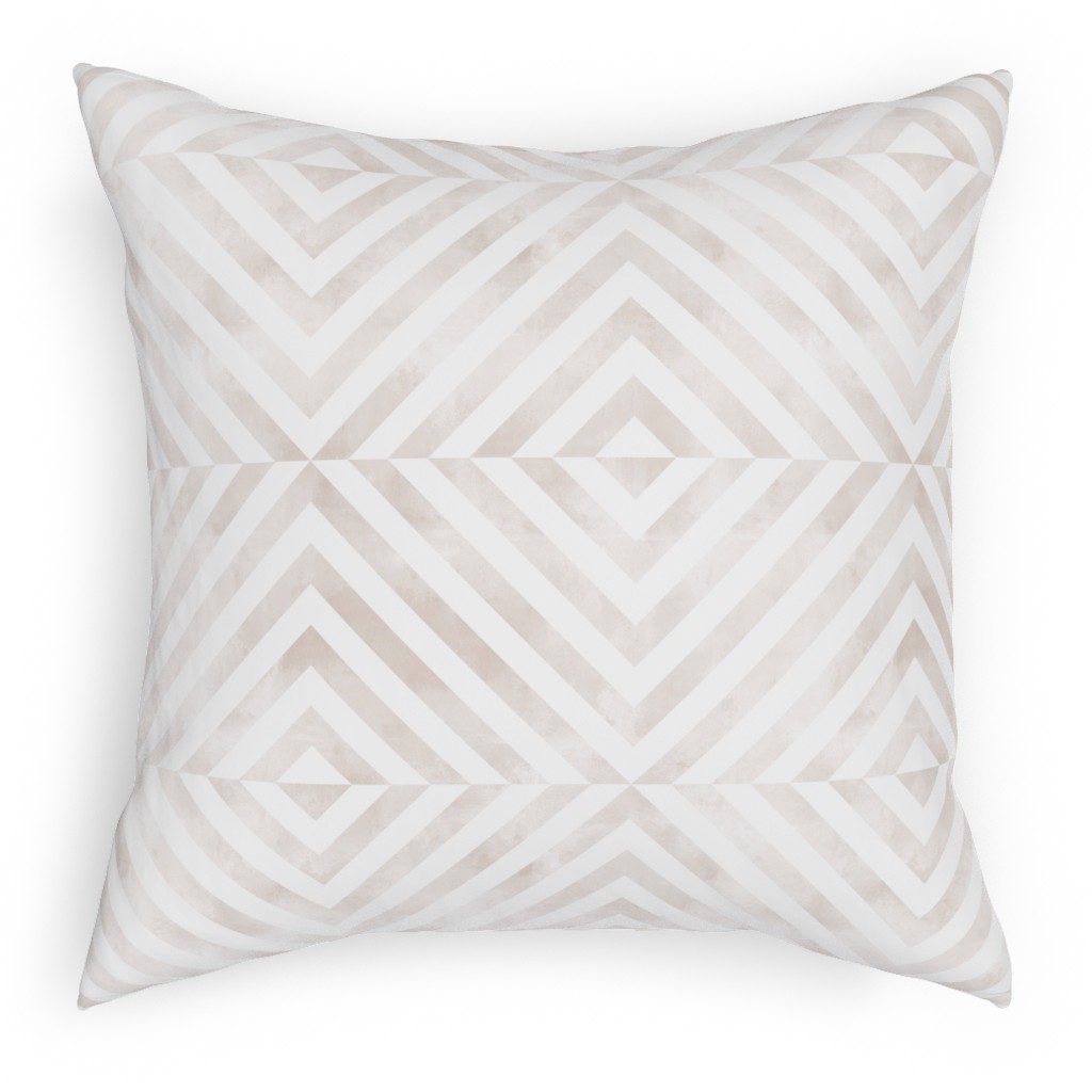 Soft Pink Angles Pillow, Woven, White, 18x18, Double Sided, White