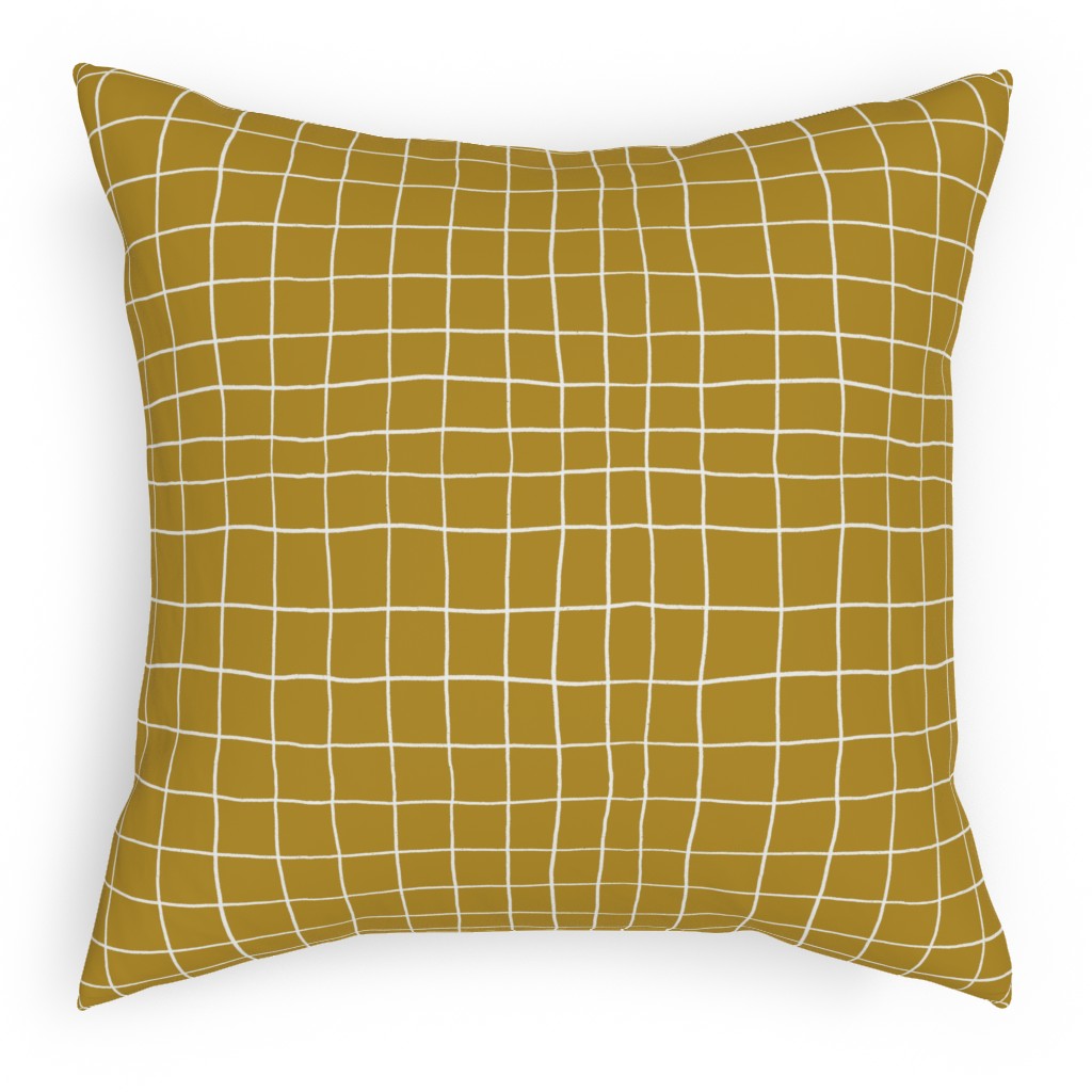 Springfield - Goldenrod Pillow, Woven, White, 18x18, Double Sided, Yellow