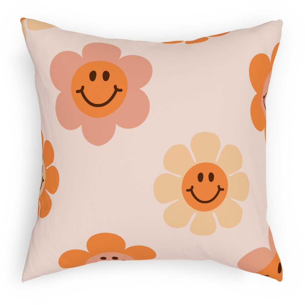 White And Orange Pillow