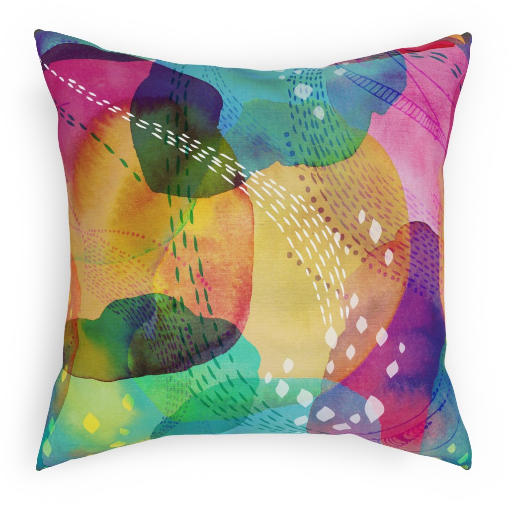 Daydreaming Pillow, Woven, White, 18x18, Double Sided, Multicolor