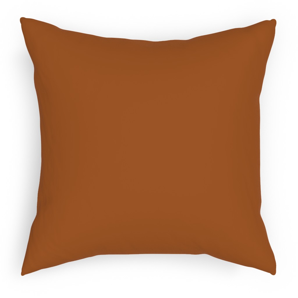 Soild Copper Pillow, Woven, White, 18x18, Double Sided, Orange, Orange