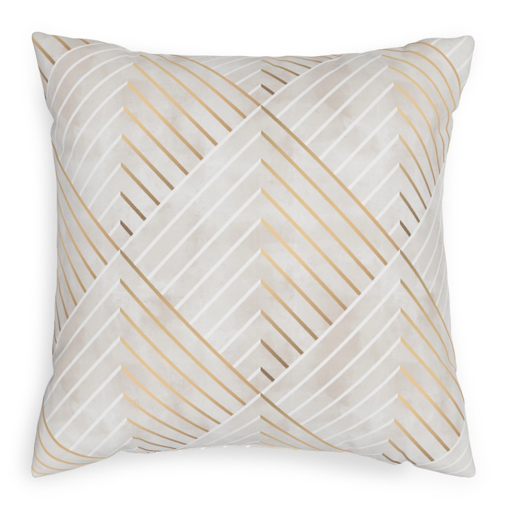 Wright Pillow, Woven, White, 20x20, Double Sided, Yellow