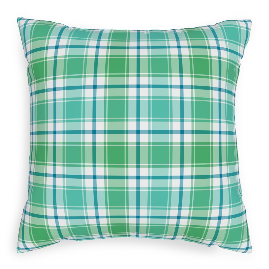 Green Plaid Pillows