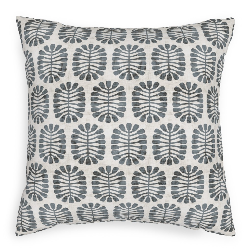 Seeded - Slate on White Pillow, Woven, White, 20x20, Double Sided, Gray