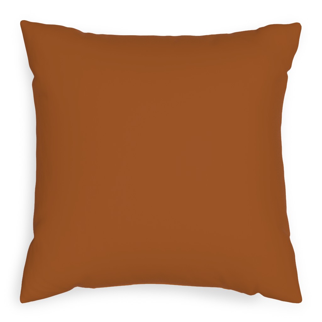 Soild Copper Pillow, Woven, White, 20x20, Double Sided, Orange, Orange