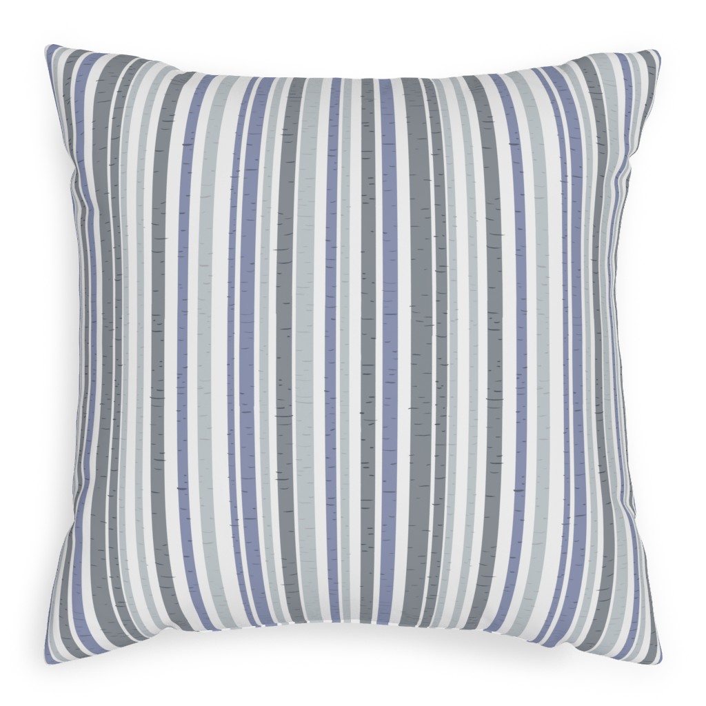 Wooded Aspens - Gray Pillow, Woven, White, 20x20, Double Sided, Gray, Gray