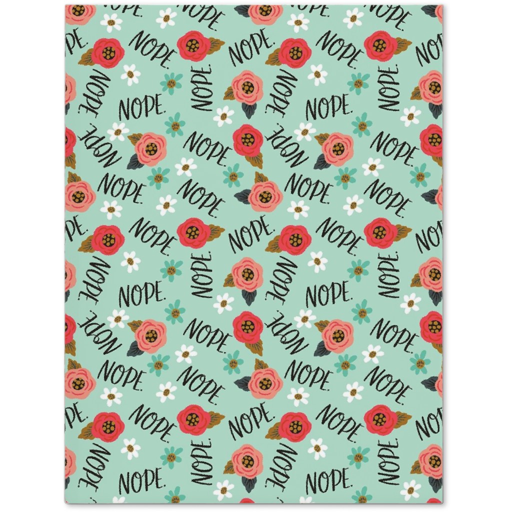 Pretty Nope - Floral - Blue Journal, Blue