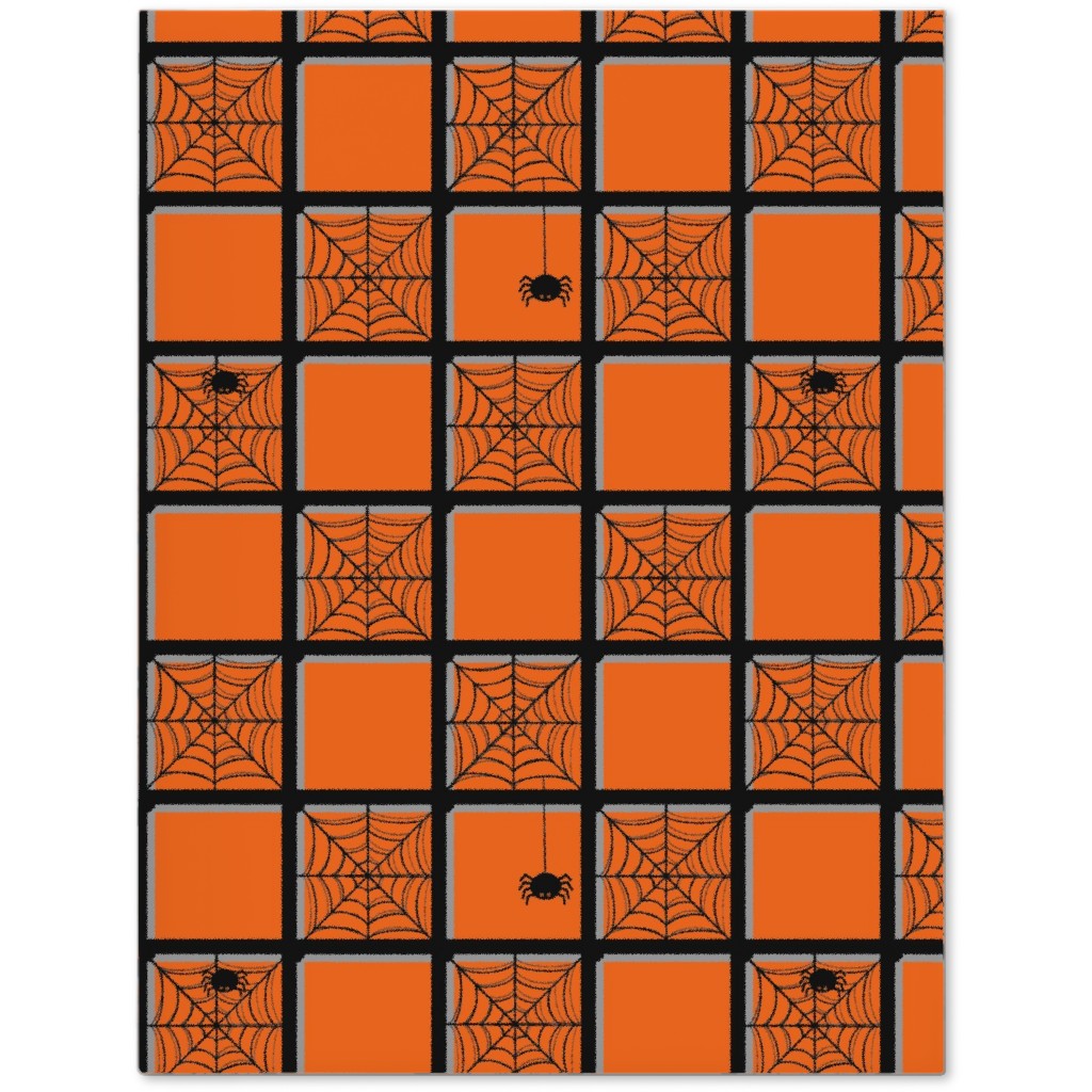 Orange Plaid Spider Webs Journal | Shutterfly