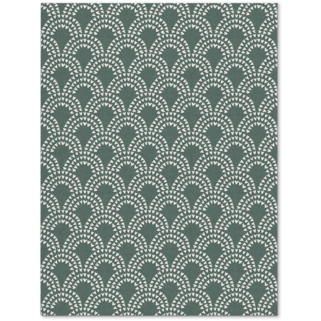 Scalloped Heart Rainbows - Pine Green Journal, Green, Classic Green