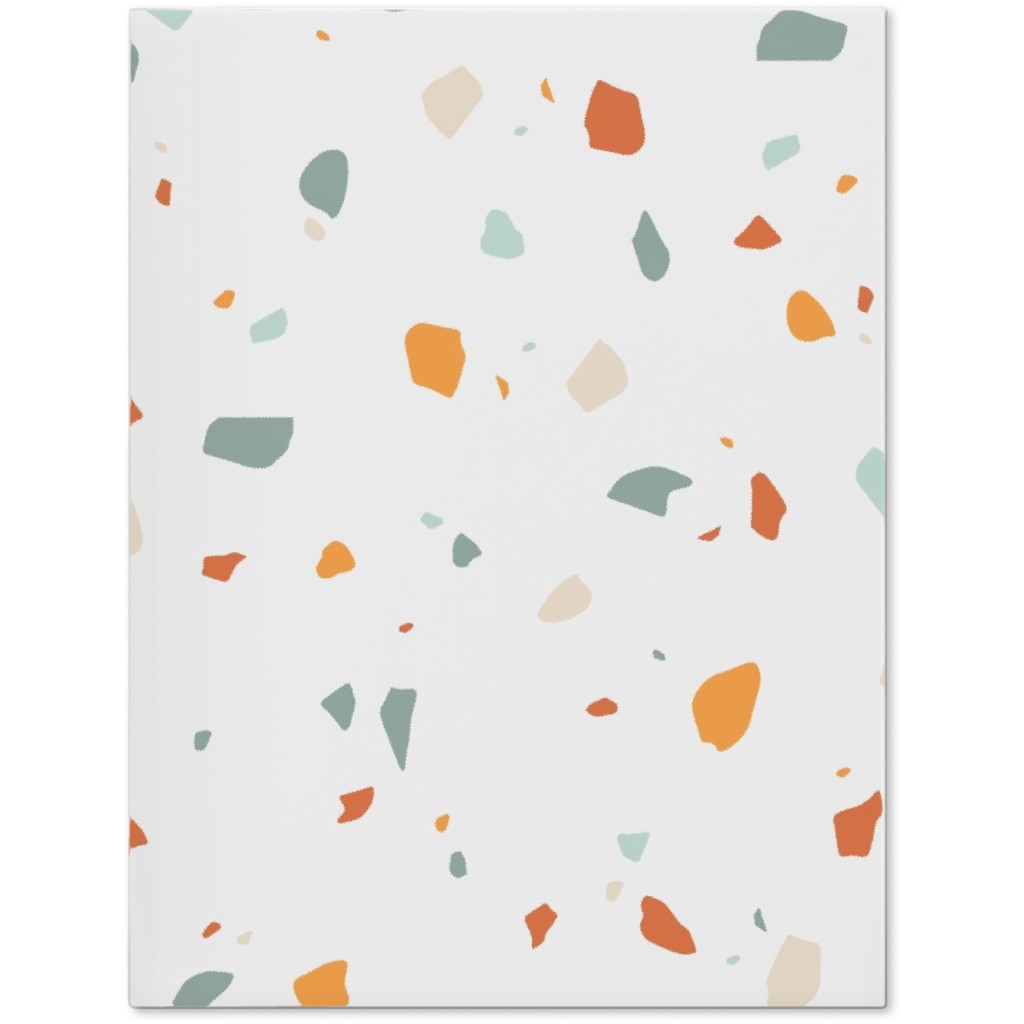 Terrazzo - Green and Orange on Cream Journal, Beige