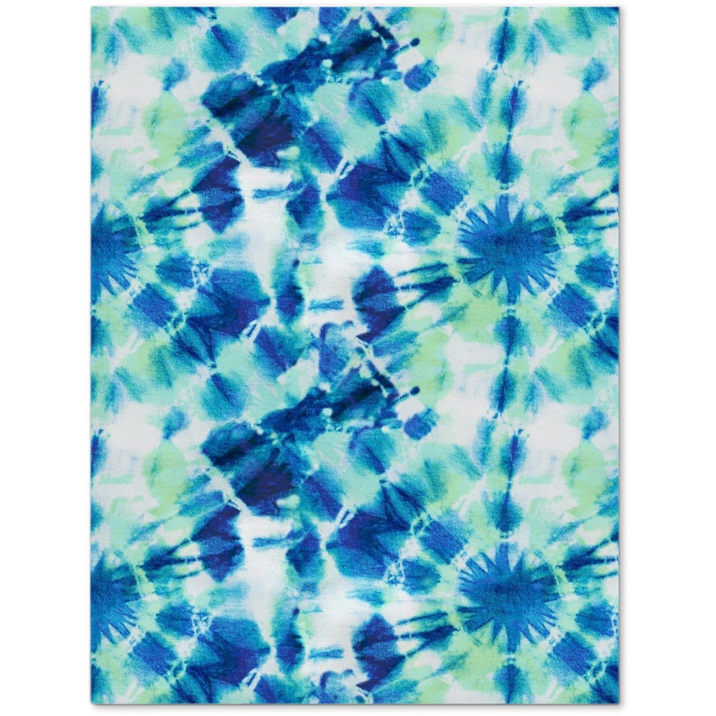 Ink Splat Indigo and Green Tie Dye Journal, Blue, True Blue