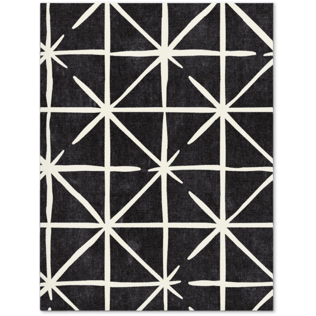 Geometric Triangles - Distressed Geometric Journal, Black