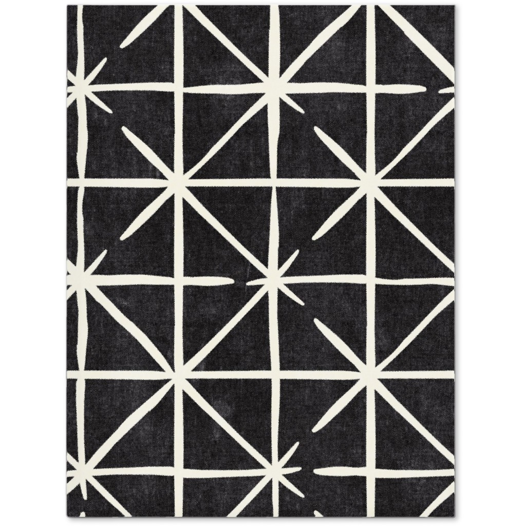 Geometric Triangles - Distressed Geometric Journal, Black, Black