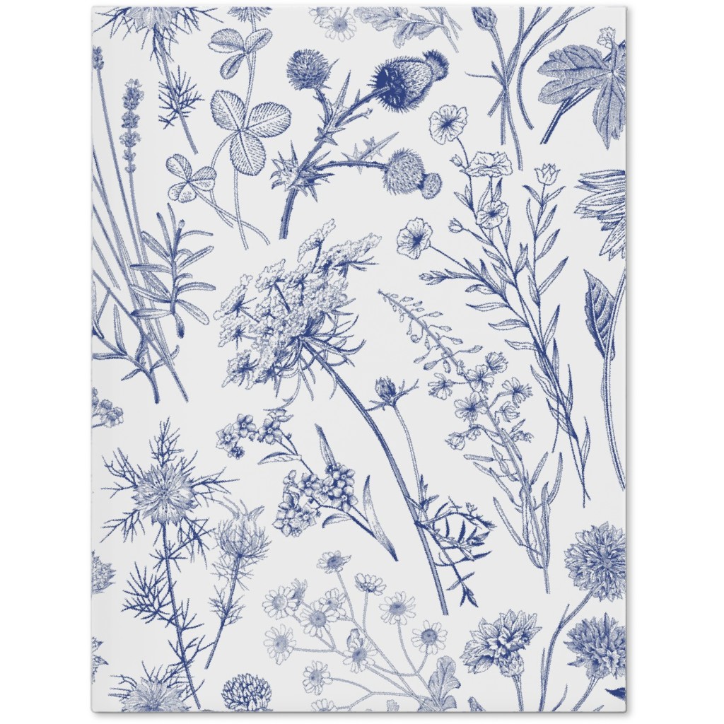Wild Flowers - Blue Journal, Blue