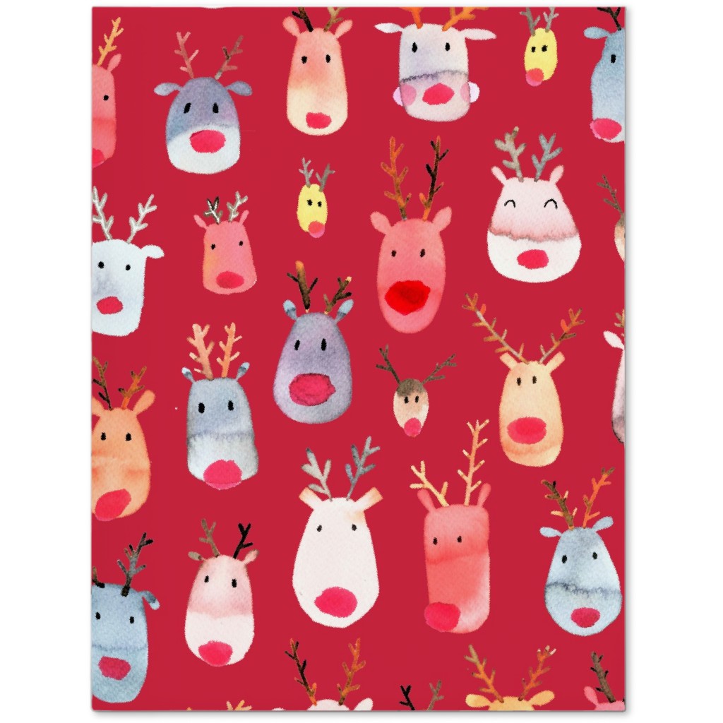 Rudolph Reindeers Journal, Red, Apple