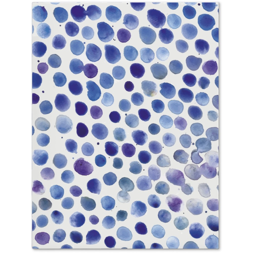 Watercolor Finger Dots - Blue Journal, Blue, True Blue