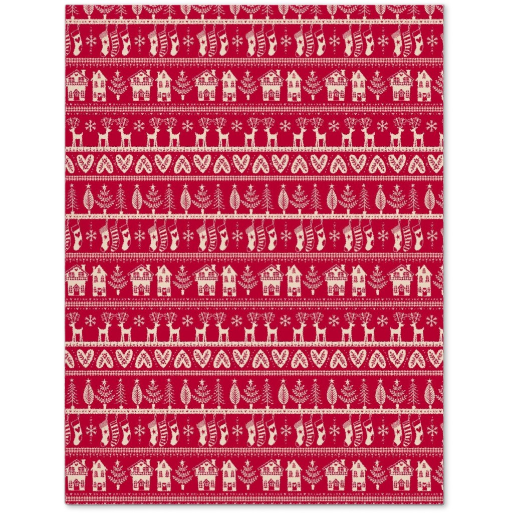 Nordic Vintage Christmas Journal, Red