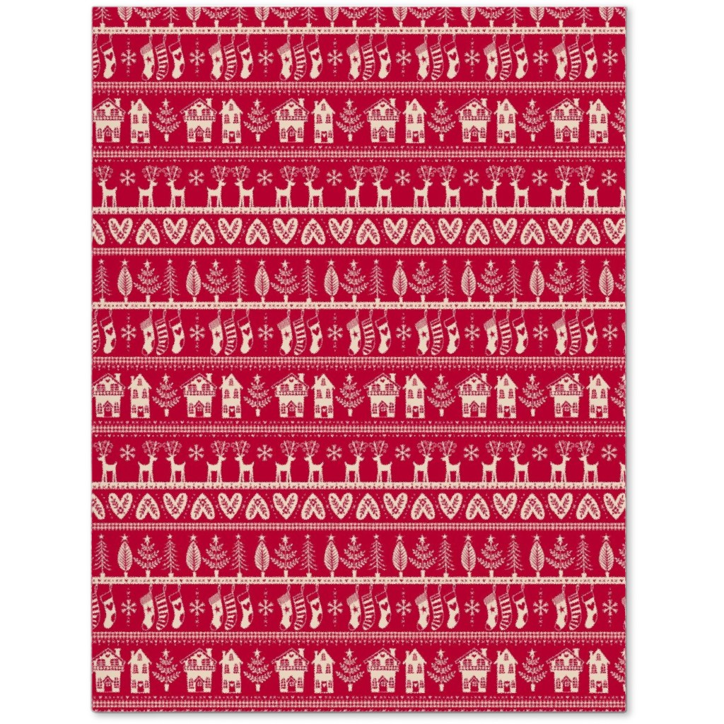 Nordic Vintage Christmas Journal, Red, Apple