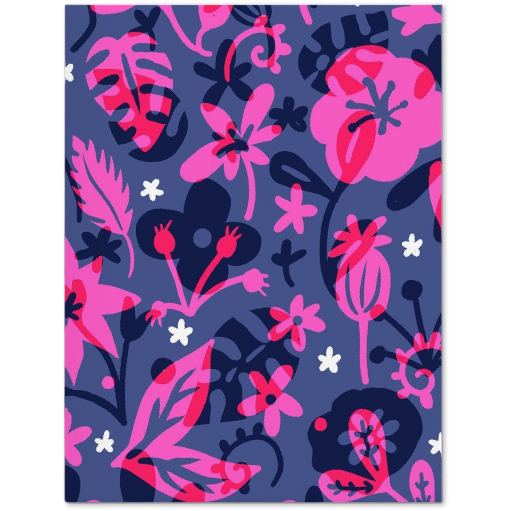 Tropical Floral - Fuchsia Journal, Pink, Bright Pink