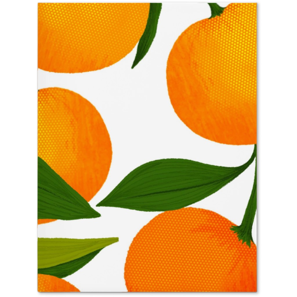 Tangerine Dreams - Orange on White Journal, Orange, Orange