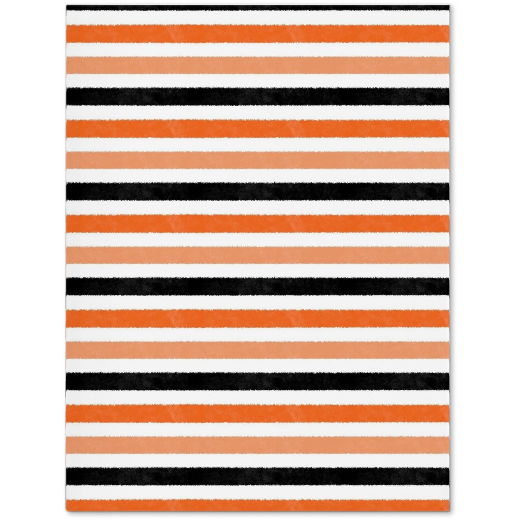 Halloween Stripes - Orange and Black Journal, Orange
